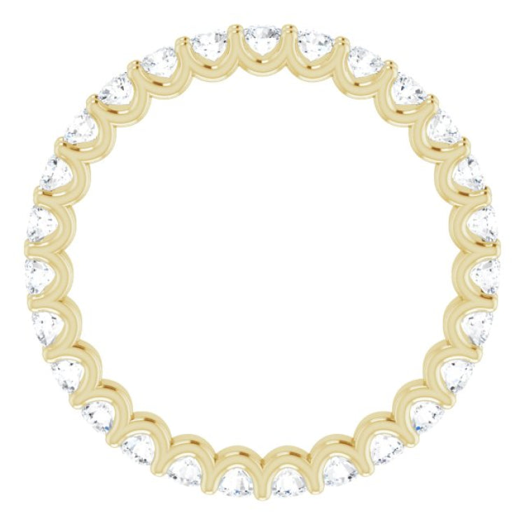 14K Yellow 7/8 CTW Lab-Grown Diamond  Eternity Band Size 6.5