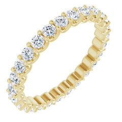 14K Yellow 9/10 CTW Lab-Grown Diamond  Eternity Band Size 7