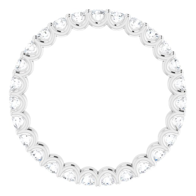 Platinum 9/10 CTW Lab-Grown Diamond  Eternity Band Size 7