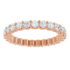 14K Rose 1 3/8 CTW Lab-Grown Diamond  Eternity Band Size 5