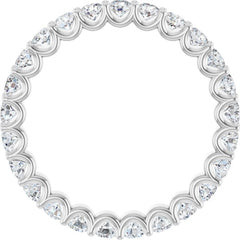 14K White 1 3/8 CTW Lab-Grown Diamond  Eternity Band Size 5.5