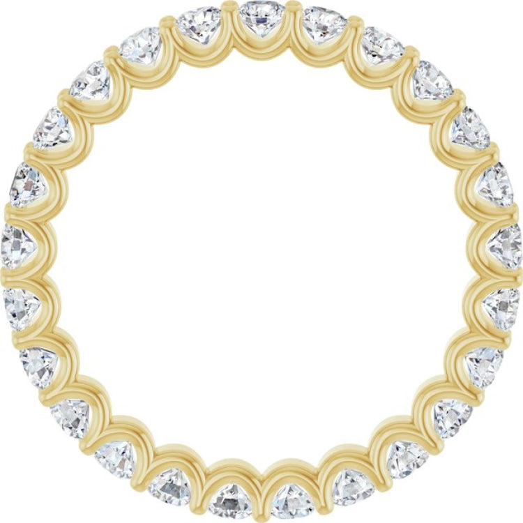 14K Yellow 1 3/8 CTW Lab-Grown Diamond  Eternity Band Size 5.5