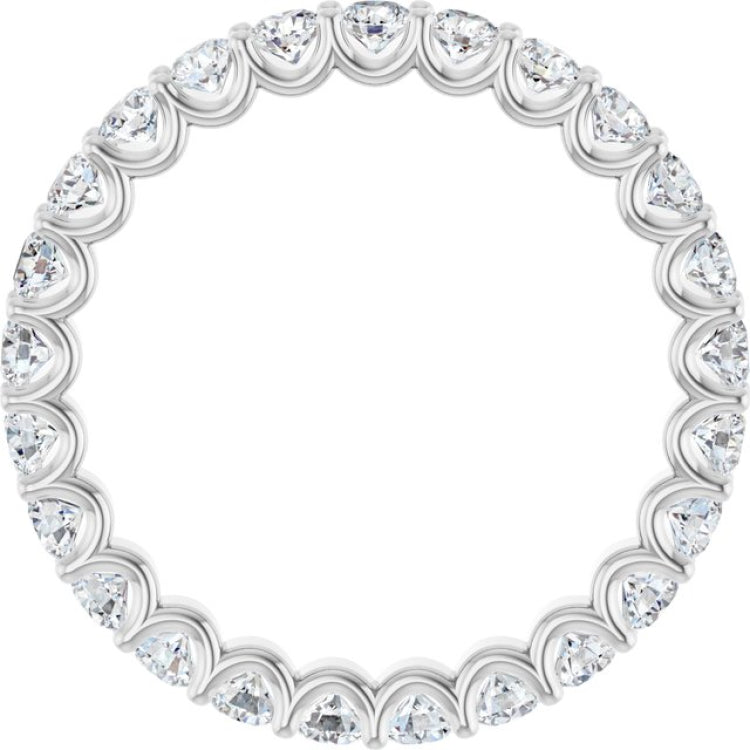 14K White 1 1/2 CTW Lab-Grown Diamond  Eternity Band Size 7