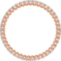 14K Rose 1 3/4 CTW Lab-Grown Diamond  Eternity Band Size 5