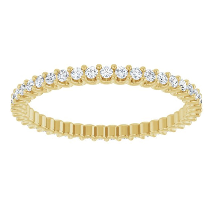 14K Yellow 1 7/8 CTW Lab-Grown Diamond  Eternity Band Size 6.5