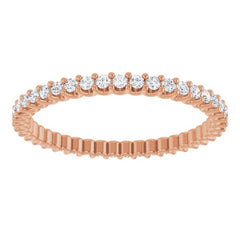 14K Rose 2 1/5 CTW Lab-Grown Diamond  Eternity Band Size 7
