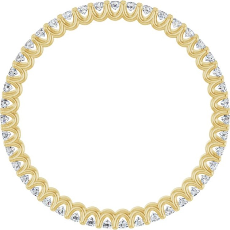 14K Yellow 2 1/5 CTW Lab-Grown Diamond  Eternity Band Size 7