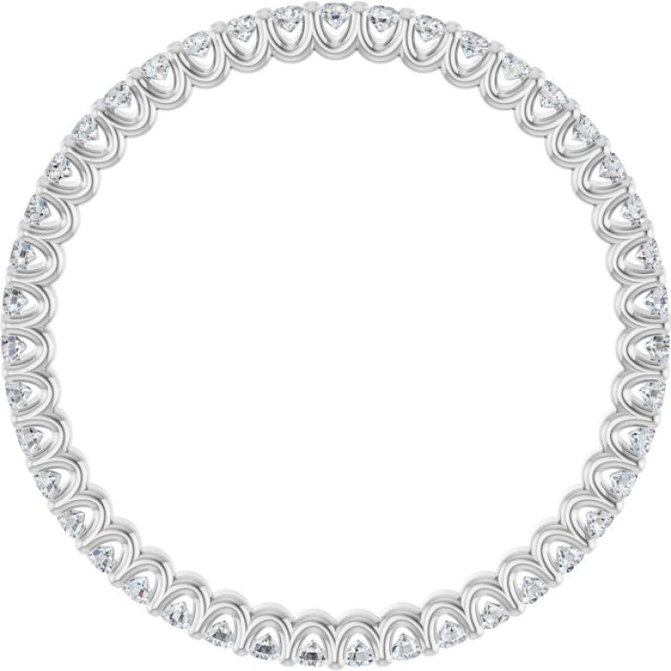 Platinum 2 1/5 CTW Lab-Grown Diamond  Eternity Band Size 7