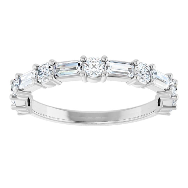 14K White 3/4 CTW Lab-Grown Diamond  Anniversary Band