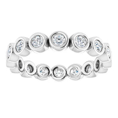 Platinum 1/2 CTW Lab-Grown Diamond  Eternity Band Size 7