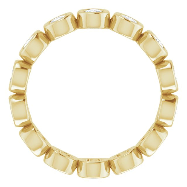 14K Yellow 1 CTW Lab-Grown Diamond  Eternity Band Size 7