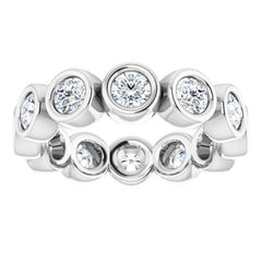 Platinum 1 CTW Lab-Grown Diamond  Eternity Band Size 5