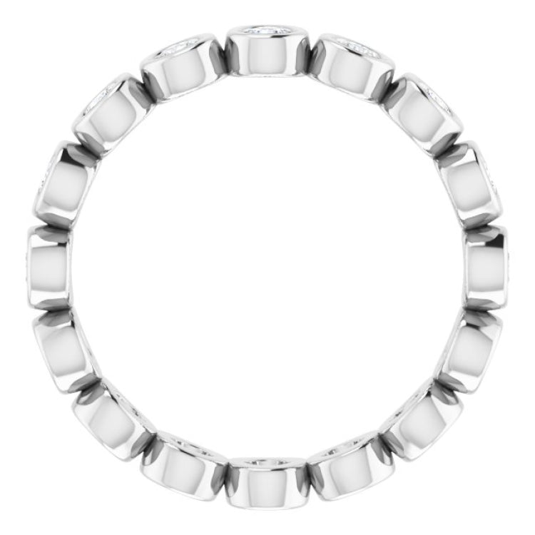 Platinum 1/2 CTW Lab-Grown Diamond  Eternity Band Size 5.5