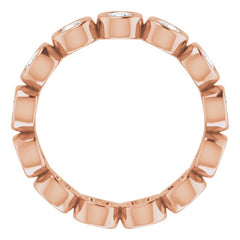 14K Rose 1 1/6 CTW Lab-Grown Diamond  Eternity Band Size 5.5