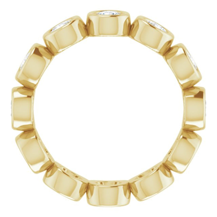 14K Yellow 1 1/6 CTW Lab-Grown Diamond  Eternity Band Size 6.5