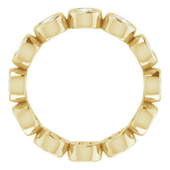 14K Yellow 1 1/6 CTW Lab-Grown Diamond  Eternity Band Size 6.5