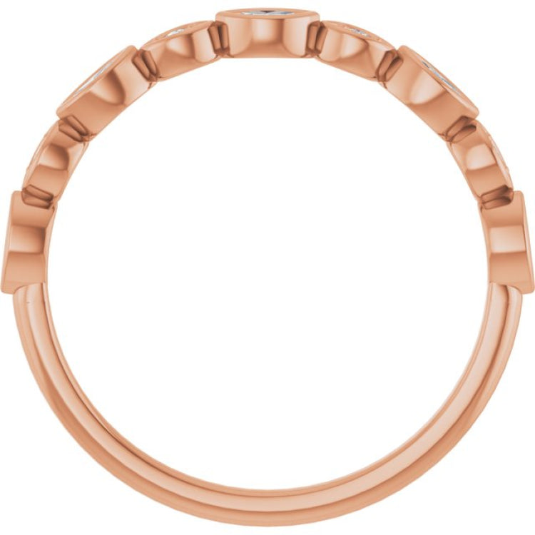 14K Rose 1/6 CTW Lab-Grown Diamond  Anniversary Band