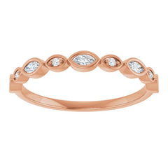 14K Rose 1/6 CTW Lab-Grown Diamond  Anniversary Band