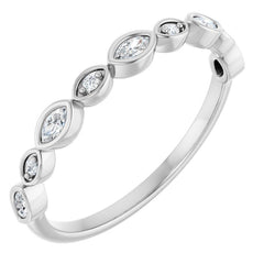 14K White 1/6 CTW Lab-Grown Diamond  Anniversary Band