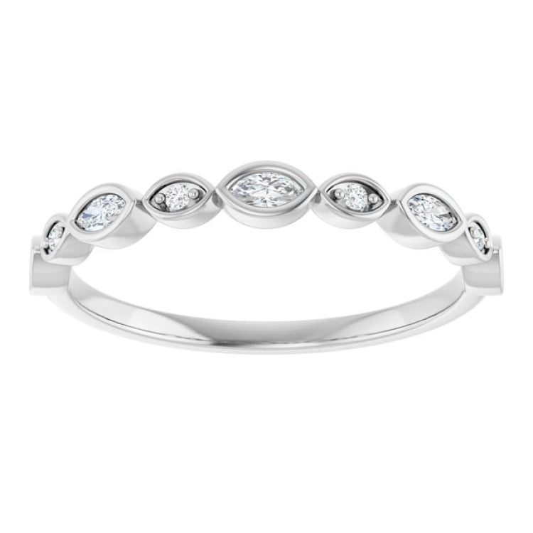 14K White 1/6 CTW Lab-Grown Diamond  Anniversary Band
