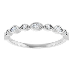14K White 1/6 CTW Lab-Grown Diamond  Anniversary Band