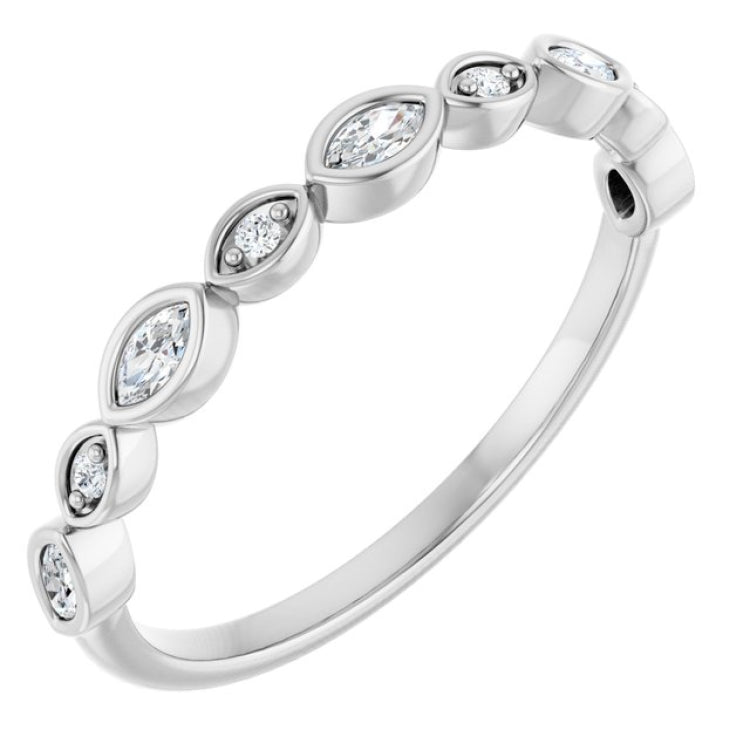 Platinum 1/6 CTW Lab-Grown Diamond  Anniversary Band
