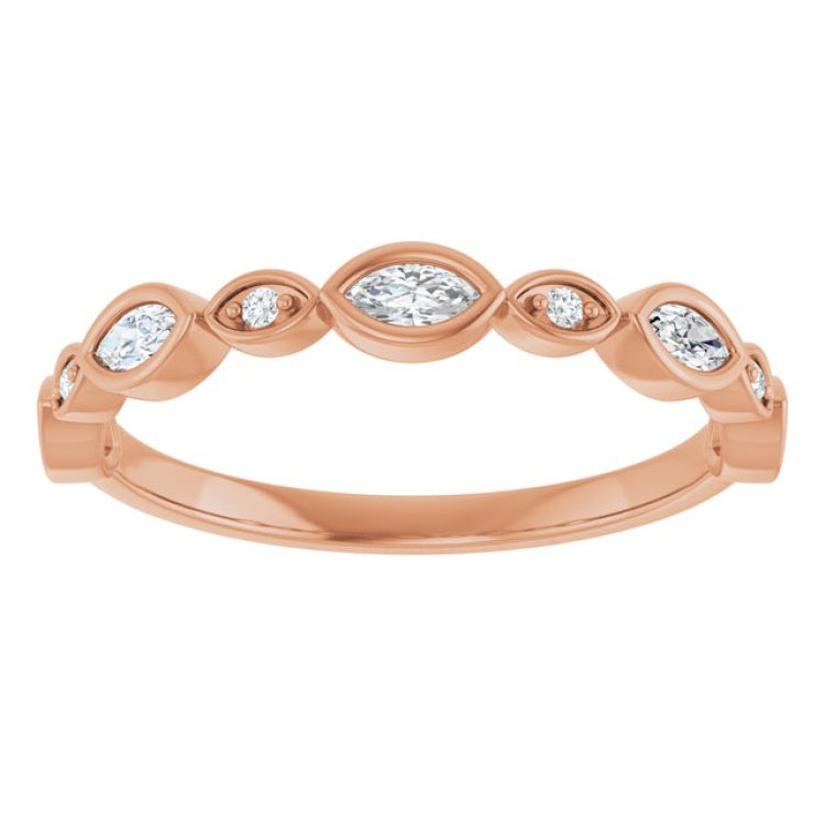 14K Rose 1/4 CTW Lab-Grown Diamond  Anniversary Band