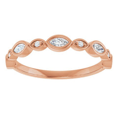 14K Rose 1/4 CTW Lab-Grown Diamond  Anniversary Band