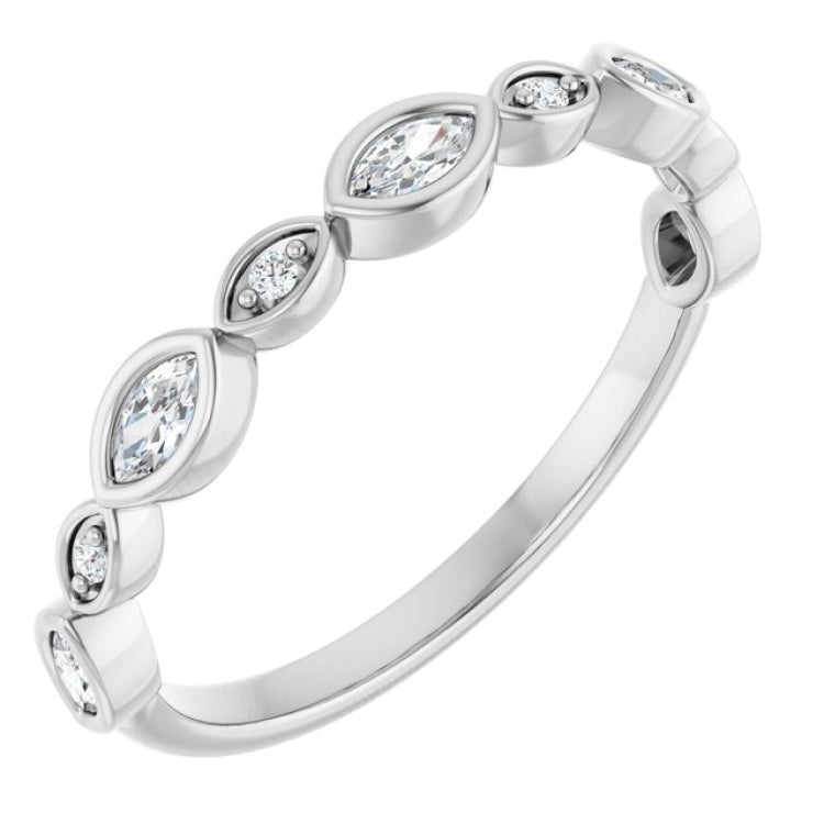 14K White 1/4 CTW Lab-Grown Diamond  Anniversary Band