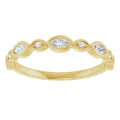 14K Yellow 1/4 CTW Lab-Grown Diamond  Anniversary Band