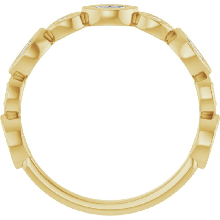 14K Yellow 3/8 CTW Lab-Grown Diamond  Anniversary Band