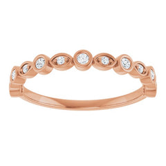 14K Rose 1/6 CTW Lab-Grown Diamond  Anniversary Band
