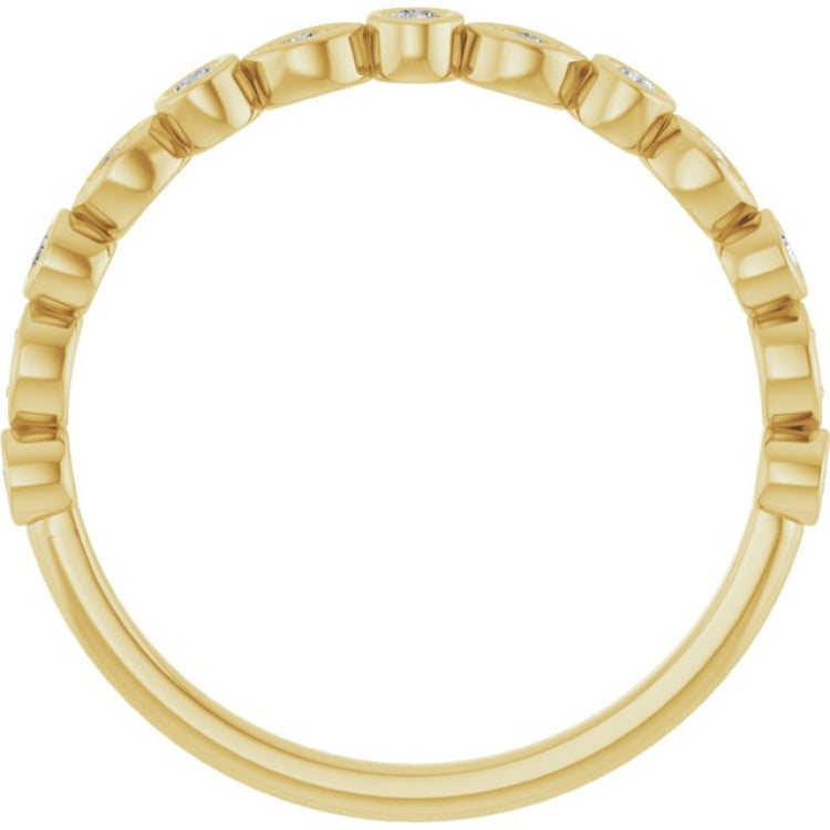 14K Yellow 1/6 CTW Lab-Grown Diamond  Anniversary Band