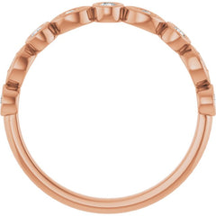 14K Rose 1/5 CTW Lab-Grown Diamond  Anniversary Band