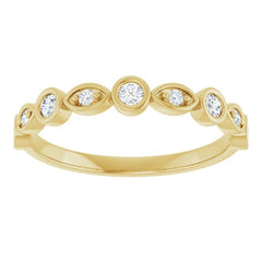 14K Yellow 1/5 CTW Lab-Grown Diamond  Anniversary Band