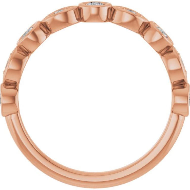 14K Rose 1/3 CTW Lab-Grown Diamond  Anniversary Band