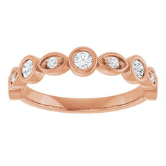 14K Rose 1/3 CTW Lab-Grown Diamond  Anniversary Band