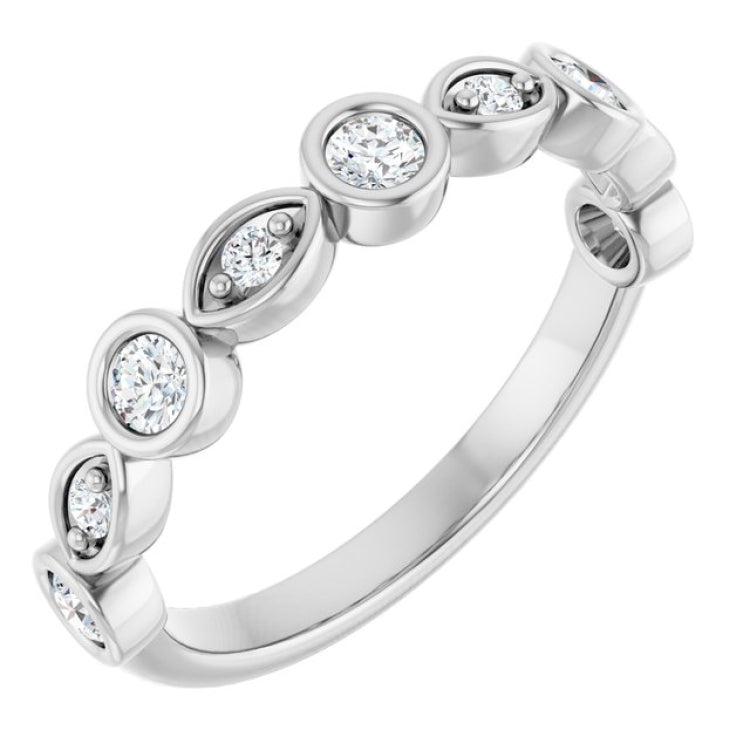 14K White 1/3 CTW Lab-Grown Diamond  Anniversary Band