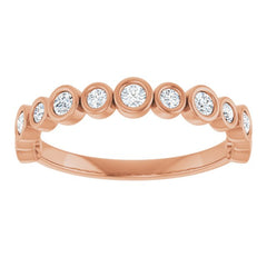14K Rose 1/3 CTW Lab-Grown Diamond  Anniversary Band