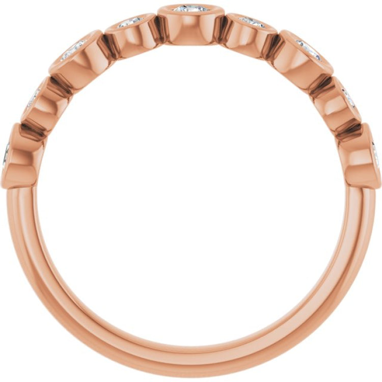 14K Rose 3/8 CTW Lab-Grown Diamond  Anniversary Band