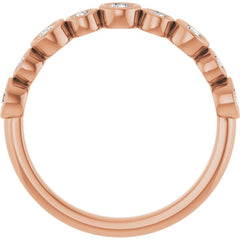 14K Rose 3/8 CTW Lab-Grown Diamond  Anniversary Band