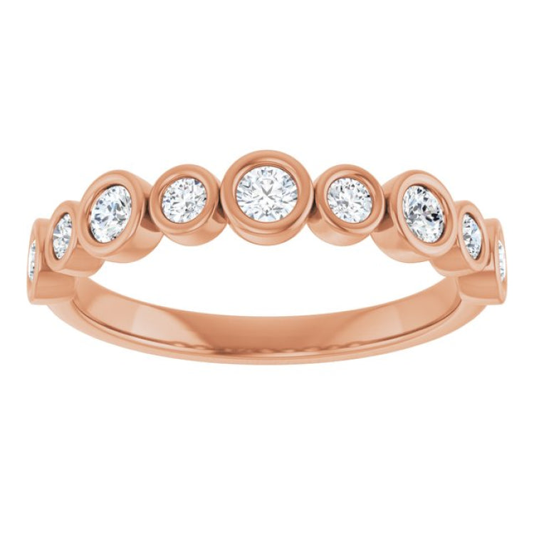 14K Rose 3/8 CTW Lab-Grown Diamond  Anniversary Band