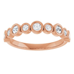 14K Rose 3/8 CTW Lab-Grown Diamond  Anniversary Band