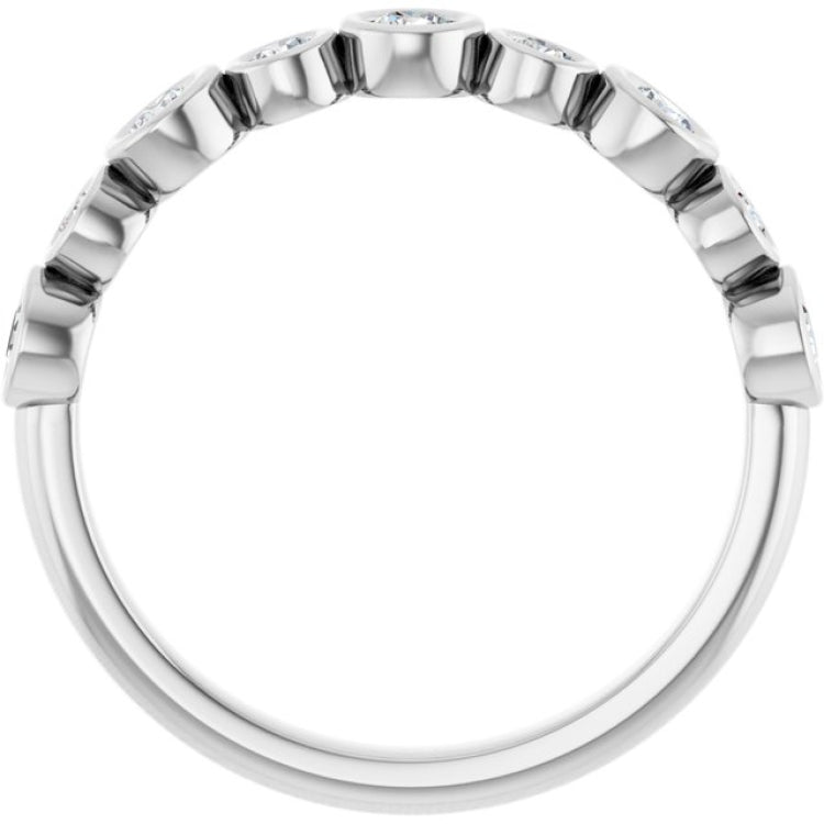 14K White 3/8 CTW Lab-Grown Diamond  Anniversary Band