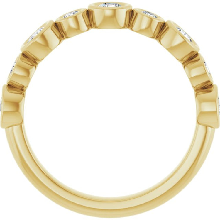 14K Yellow 5/8 CTW Lab-Grown Diamond  Anniversary Band