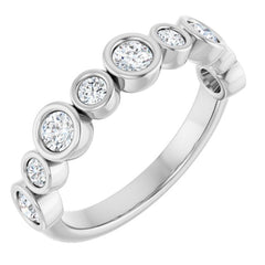 Platinum 5/8 CTW Lab-Grown Diamond  Anniversary Band