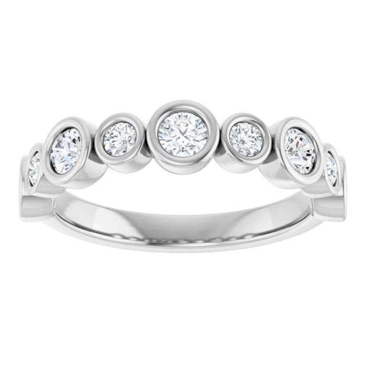 Platinum 5/8 CTW Lab-Grown Diamond  Anniversary Band
