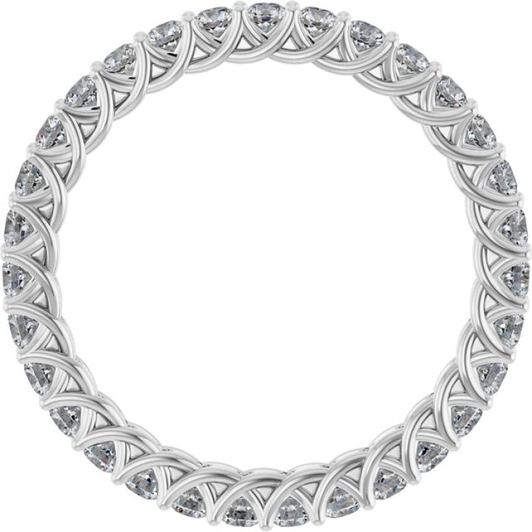 Platinum 9/10 CTW Lab-Grown Diamond  Eternity Band