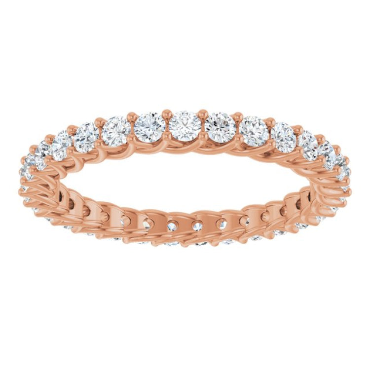 14K Rose 7/8 CTW Lab-Grown Diamond  Eternity Band