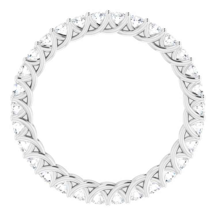 Platinum 9/10 CTW Lab-Grown Diamond  Eternity Band